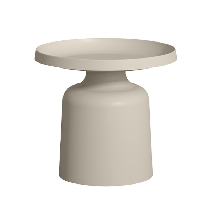 16.5"/17.7" Tall Mid-Century Round Top Side Table Metal Pedestal End Table