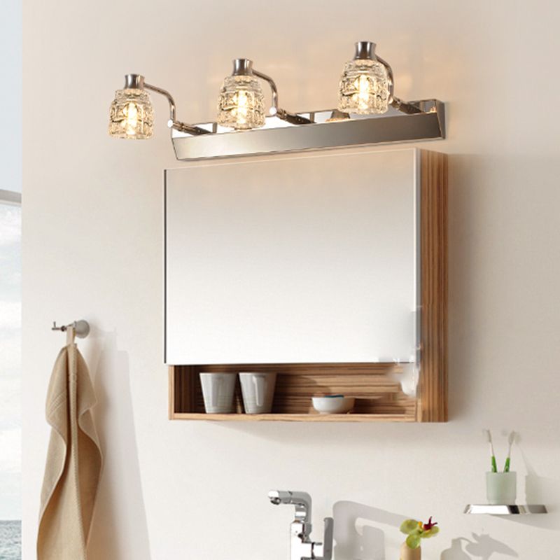 Geometric Vanity Lighting Modern Style Crystal Multi Lights Vanity Lighting