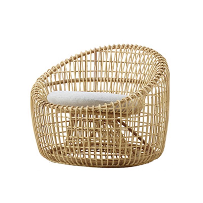 Rattan Patio Sofa Rust Resistant Outdoor Patio Sofa with Cushion