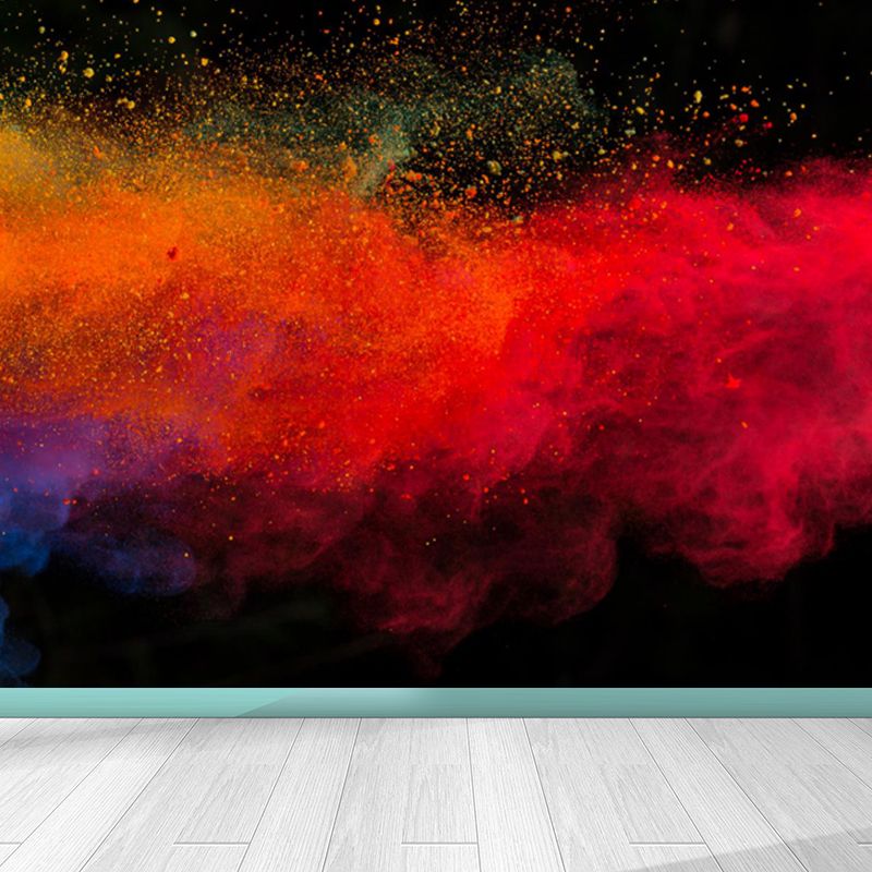 Huge Burst Wallpaper Mural Boys Room Abstract Wall Covering in Multi-Color, Washable