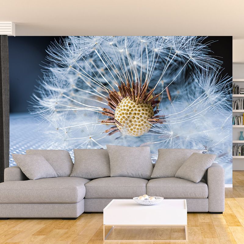 Dandelion Plant Mural Decal Modern Sitting Room Wall Decor, Custom Size