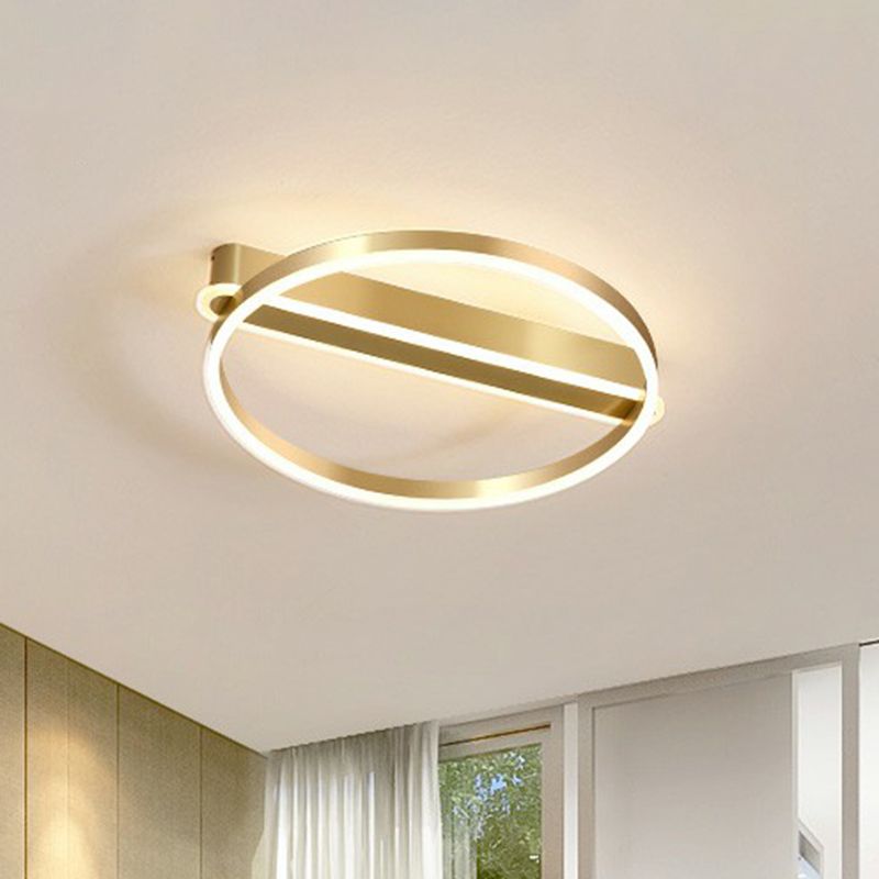 Gold o Flush Mount Halterung Minimalismus Metall LED Flush Mount Ceiling Light for Bedroom