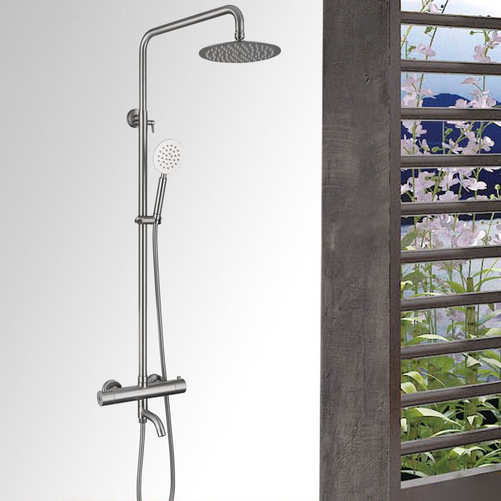 Modern Shower Set Stainless Steel Temperature Control Wall Mounted Shower Combo