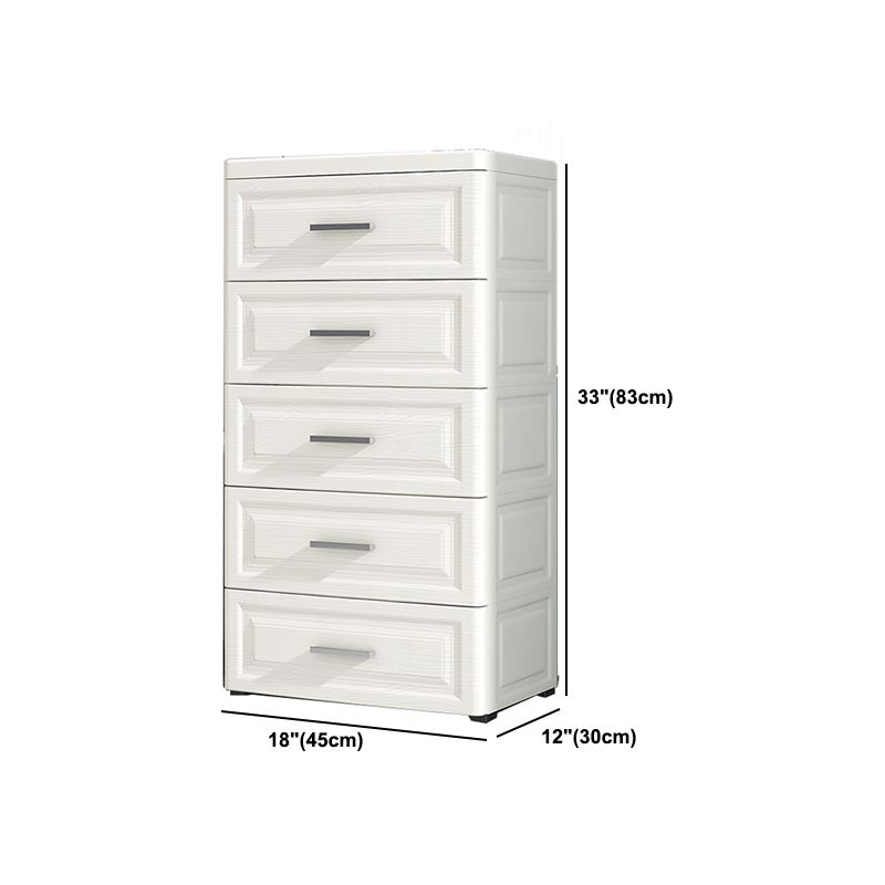 Contemporary Plastic Non-Hanging Armoire 1-Shelf Home Storage Cabinet