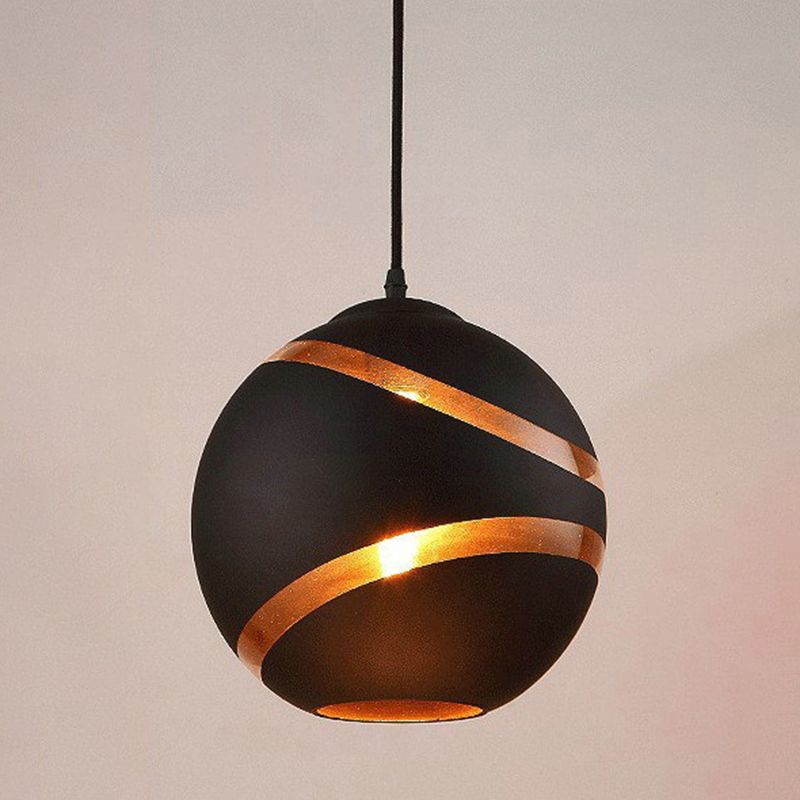 Contemporary Design Globe Hanging Lamp Frosted Glass Shade 1 Light Pendant Light for Restaurant