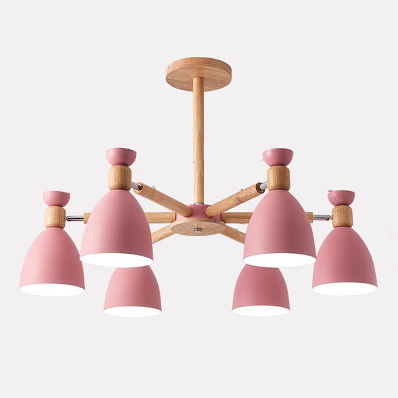 Candelera colgante de cono de múltiples luces de estilo moderno de metal iluminación para restaurante