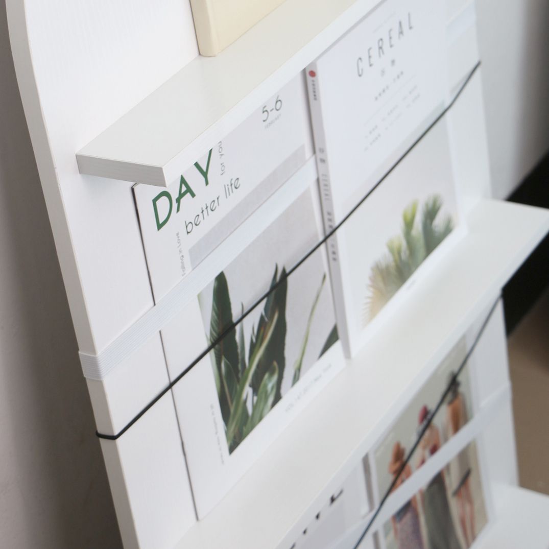 3-Shelf Wood Standard Bookshelf 43.3"H Contemporary Closed Back Bookshelf