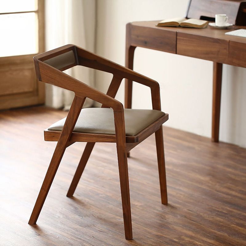 Wood Side Dining Chairs Contemporary Open Back Dining Side Chair