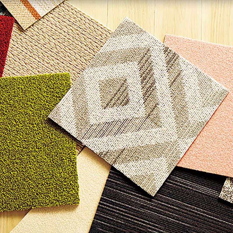 Indoor Carpet Tiles Square Color Block Level Loop Bedroom Carpet Tiles