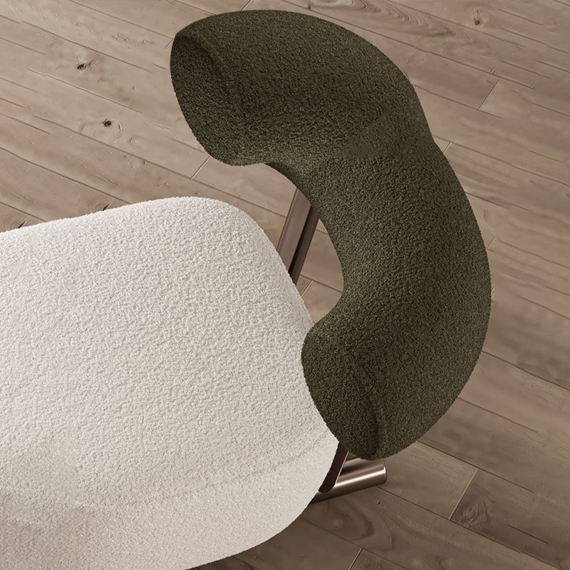 36.22" Wide Parsons Chair Wool Armless Chair for Living Room