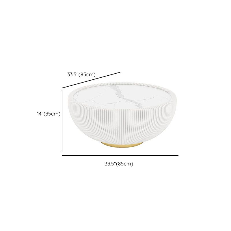 Modern Style Round Coffee Table Stone Top Coffee Cocktail Table