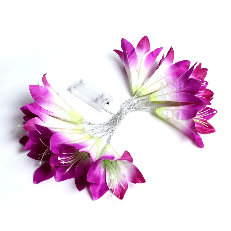 Lily Fabric String Light Ideas Countryside 3M 20 Heads Blue/Pink/White LED Fiesta Lighting for Indoor