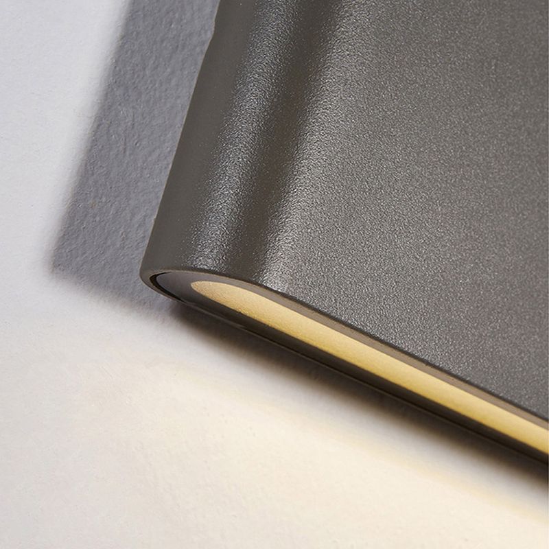 Splicle de pared LED de aluminio negro con esmerilado estilo moderno estilo de montaje en pared impermeable al aire libre