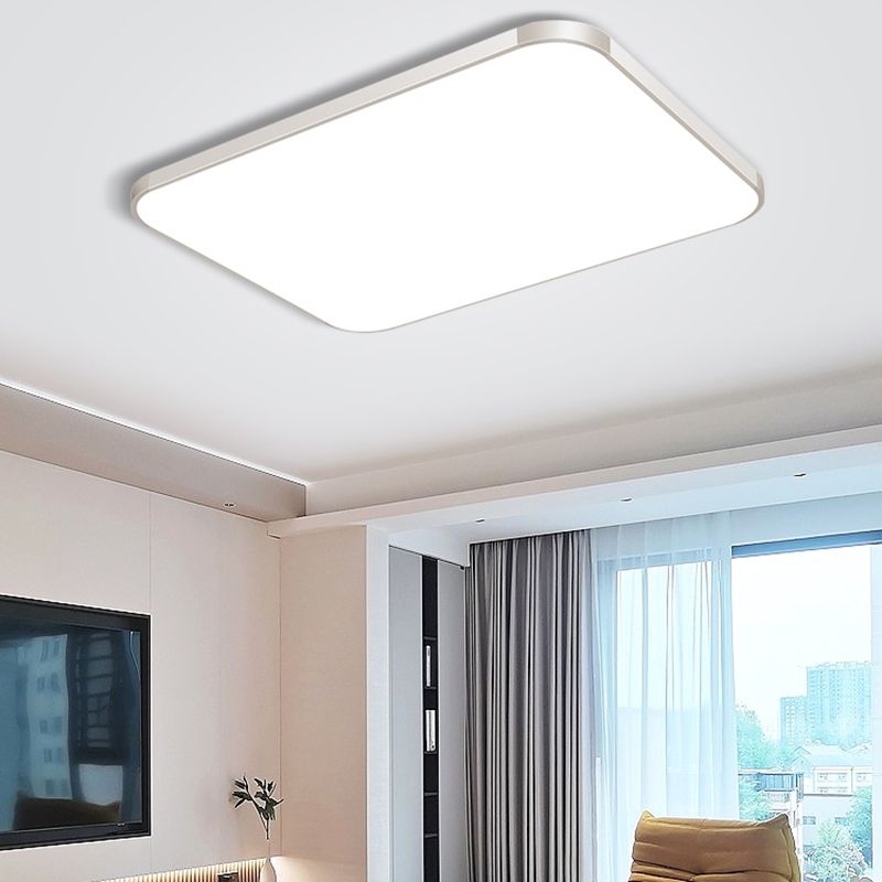 Silver Ceiling Light Fixture Modernism LED Flush Mount for Bedroom