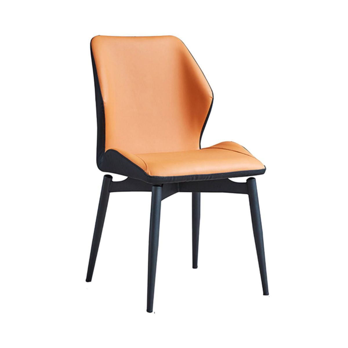 Modern Style Kitchen Metal Dining Chairs Wingback Dining Armless Side Chair