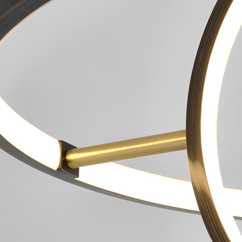 Modern Style Linear Shade Ceiling Light Metal Ceiling Light Fixture for Bedroom