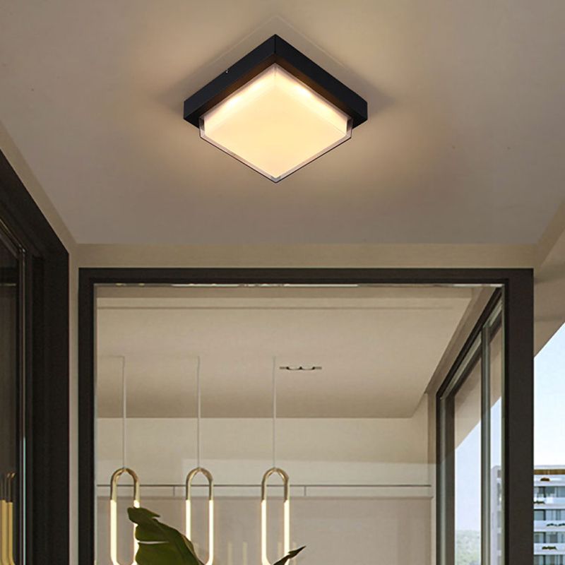 Courtyard Balcony LED Ceiling Light Waterproof Traditional Style Flush-mount Lamp