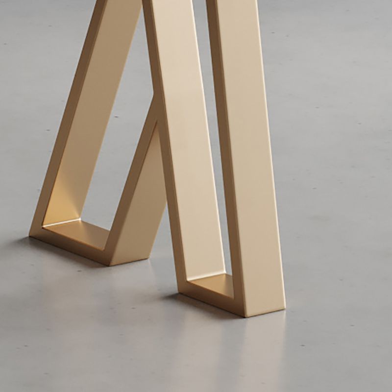 Metal Bar Table Rectangular Faux Marble Top Bistro Pub Table