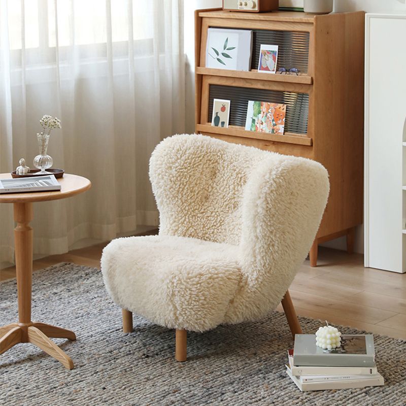 Basic Four Leg Lounge Chair Fixed Back Side Chair for Living Room