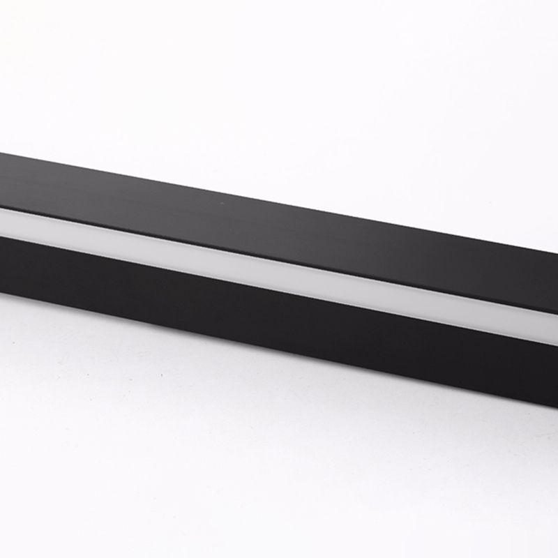 Moderner einfacher Stil Linearer Schatten Wandleuchten Metal 1 Leichte Leuchten im schwarzen Finish