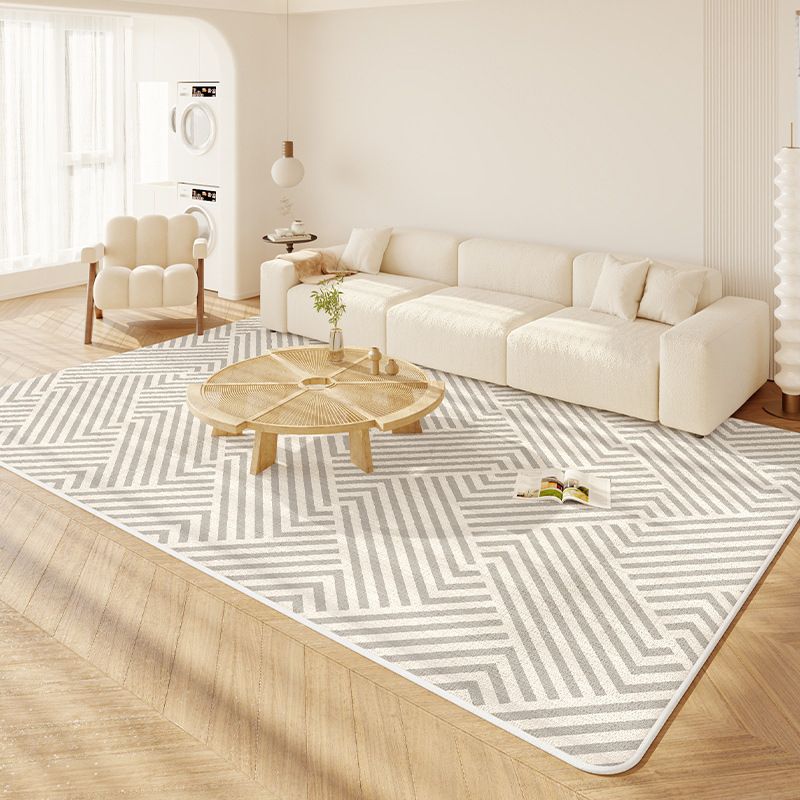 Nordic Simple Rug Light Color Imitation Cashmere Indoor Rug Non-slip Area Carpet for Bedroom