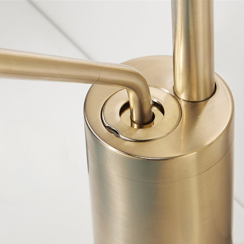 Luxury Circular Bathroom Sink Faucet with 1-Handle Brass Lavatory Faucet