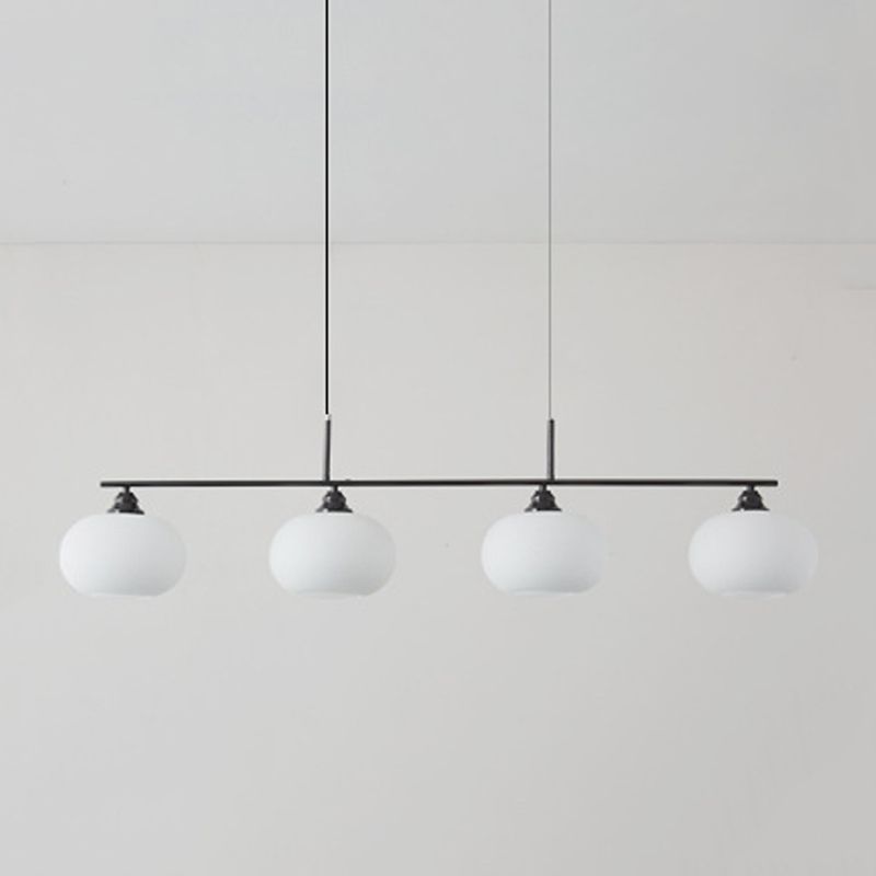 Metal/Glass Kitchen Island Lighting Modern Golden/Black Ceiling Light for Foyer
