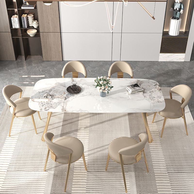Glam Sintered Stone Dining Set 1/4/5/6/7 Pieces Dining Set for Dining Areas