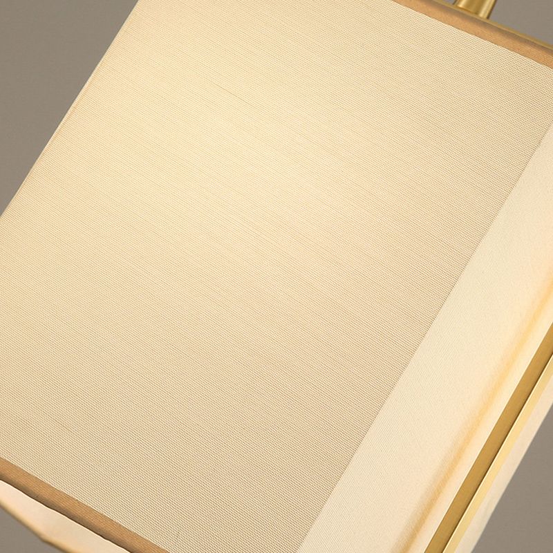 Minimalistische rechteckige Pendelleuchte Lampenmaterial 1 Kopf Diner hängende Licht mit Rahmen in Gold