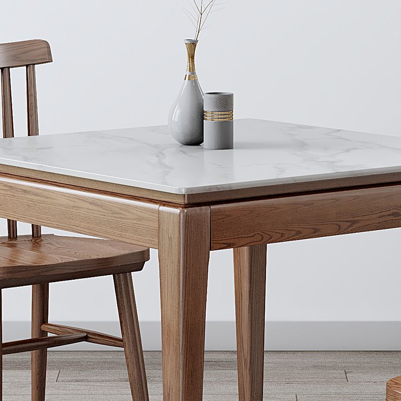 1/5 Pieces Modern Sintered Stone Top Square Dining Set for Home