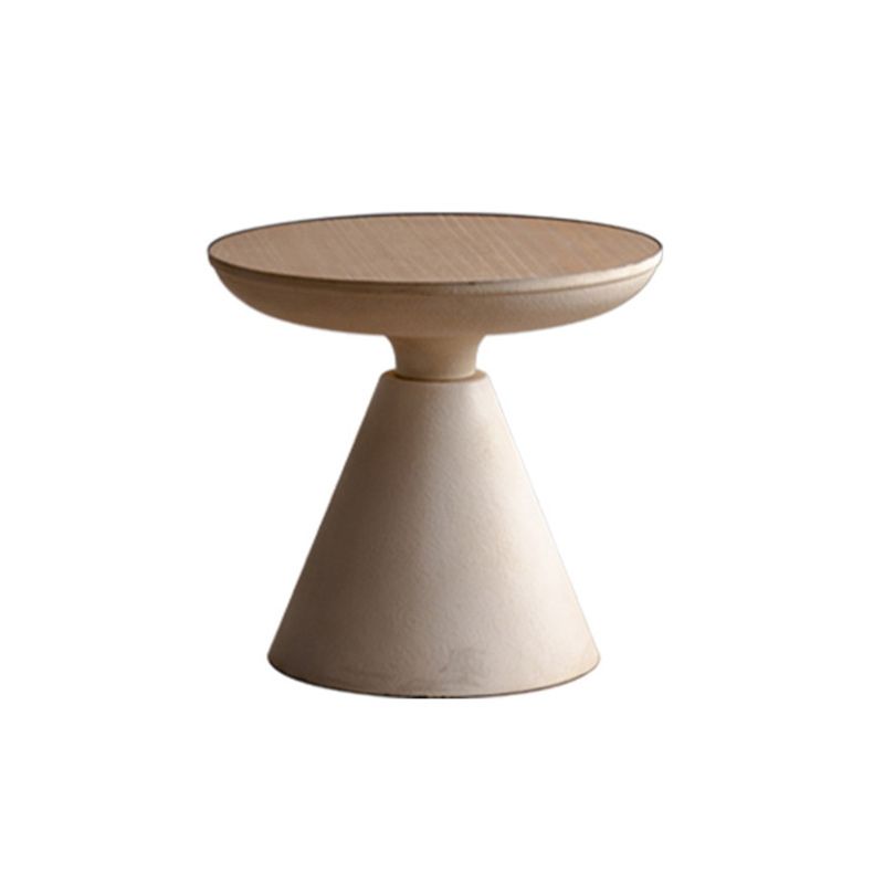 French Country Distressed Cocktail Table Wooden Pedestal Coffee Table for Living Room