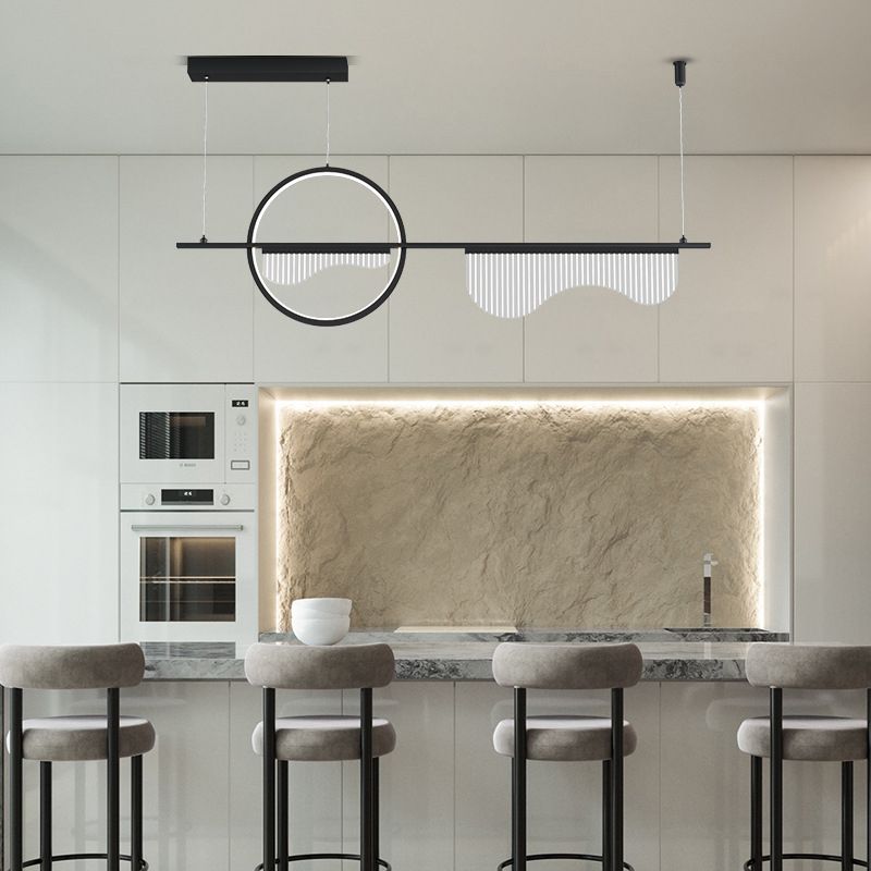 Lampada dell'isola della sala da pranzo a forma di geometrico Light Acrilic Acriling LED BIFFING ASSOGNANTE LUCE