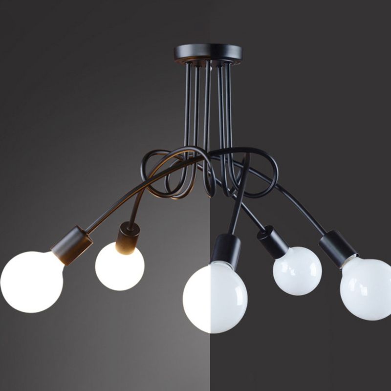 Accesorio de iluminación de techo de techo de curvatura de bobinado de bobinado esmerilado