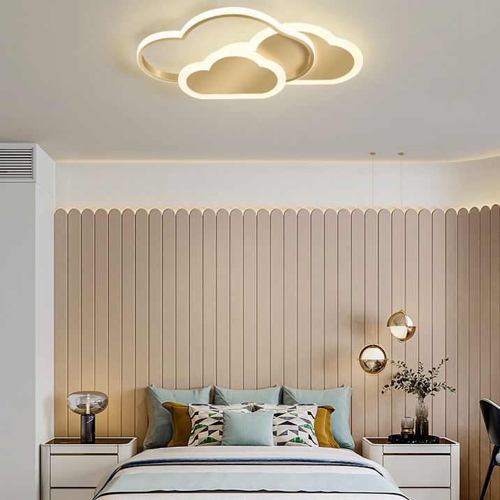 Cloud Flush Mount Light Fixtures 1 Light Acrylic Contemporary Ceiling Lights Flush Mount