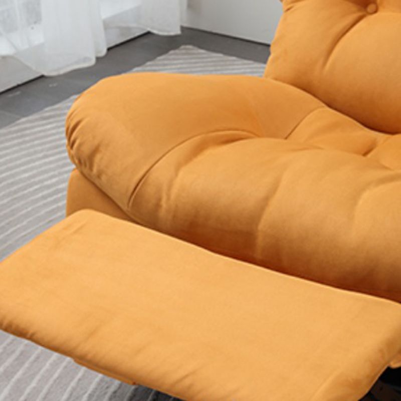 Microsuede Recliner Chair with Tufted Back and Independent Foot