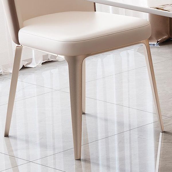 Glam Style Rectangle Table Set 1/2/5/7 Pieces Dining Set with Metal Legs for Home Use