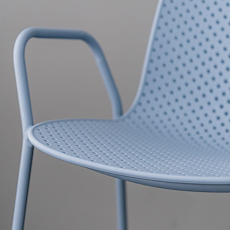 Contemporary Indoor/ Outdoor Chair Metal Dining Armchair Side Chair