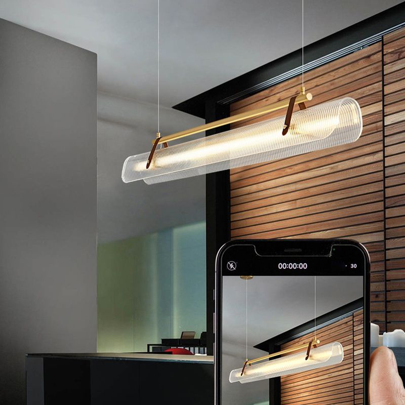 LED Island Lamp Modern Style Island Hanging Lamp with Acrylic Shade for Dining Room