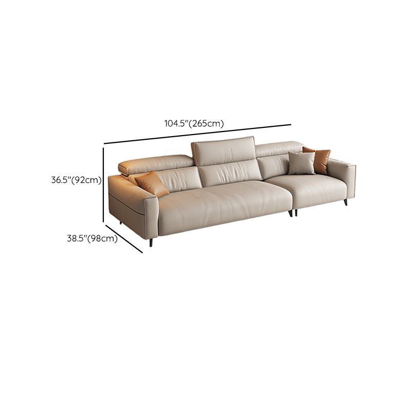 Contemporary Sectional Sofa Cushion Back Faux Leather Sectionals