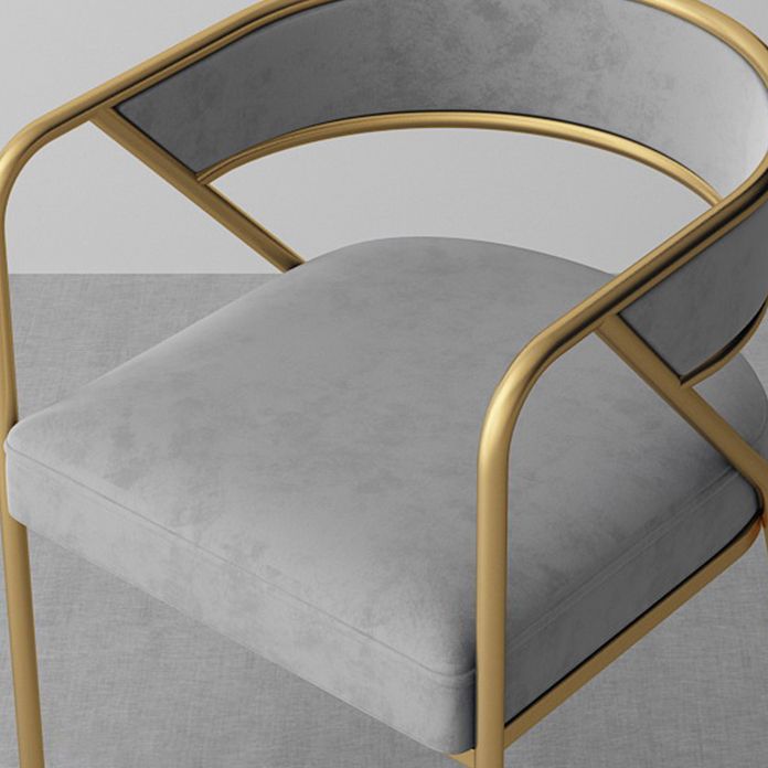 Fauteuils rembourrés de luxe de style scandinave Chaise d'appoint à dossier ouvert (Ensemble de 2)