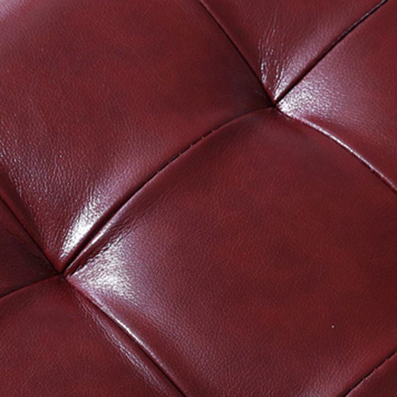 Modern Tufted Ottoman Plain Water Resistant Stain Resistant Leather Ottoman with Storage