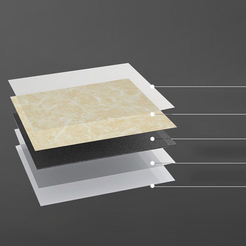 Peel and Stick PVC Flooring Low Gloss Imitation Marble Waterproof Square Vinyl Flooring