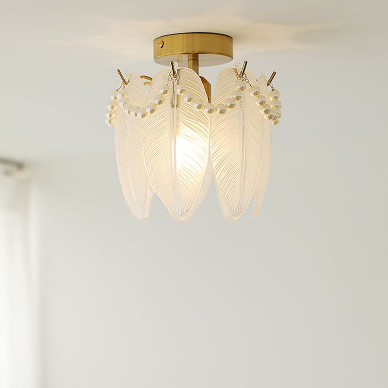 Contemporary Flush Mount Light Creative Flush Mount Ceiling Light Fixture with Glass Shade