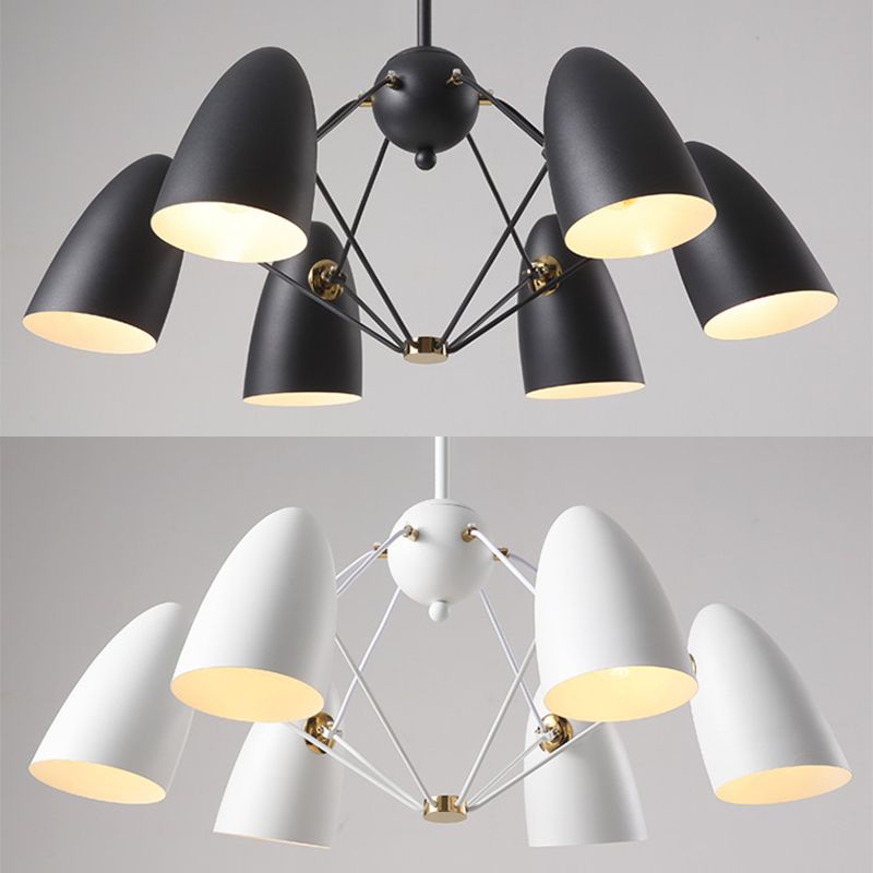 Modern Style Chandelier Pendant Light Shaded Pendant Chandelier with Metal Shade
