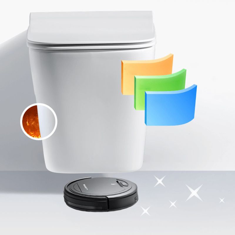 Modern White Siphon Jet Flush Toilet One-Piece Wall-mount Toilet for Bathroom