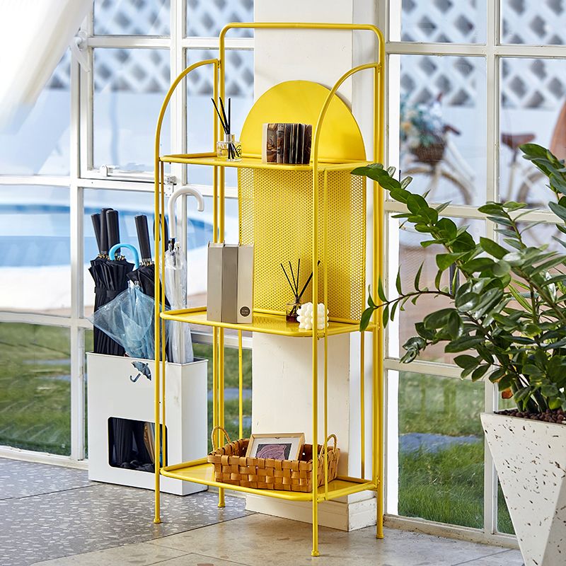 Modern Style Bookcase Etagere Open Back Metal Bookshelf for Home