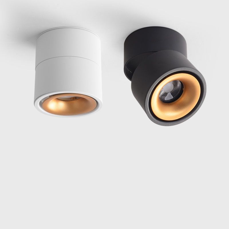 Cilindervormige LED-plafondlamp Modern aluminium 1-lichts inbouw voor eetkamer