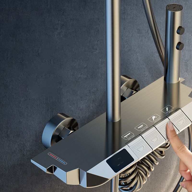 Modern Shower Set Solid Color Valve Included Shower Head Combo