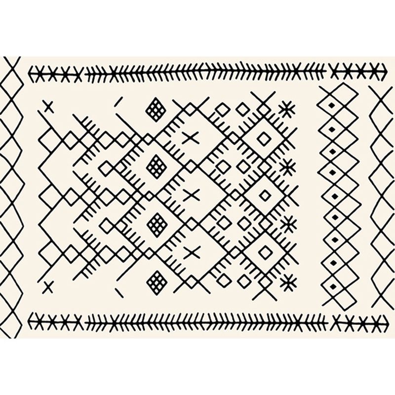 Dekoratives Rhombus-Muster Teppich Multi-farbiger indonesischer Teppich Polyestermaschinenmaschinenwaschbarer Färbungsfest-Resistant Anti-Slip-Teppich für Raum