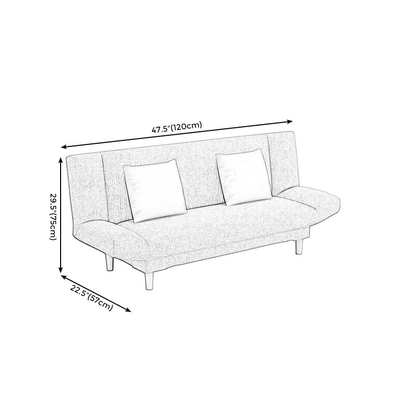 Leinen modernes Sofa 22 "W Cabrio -Sofa armlosen engen Rückensofa